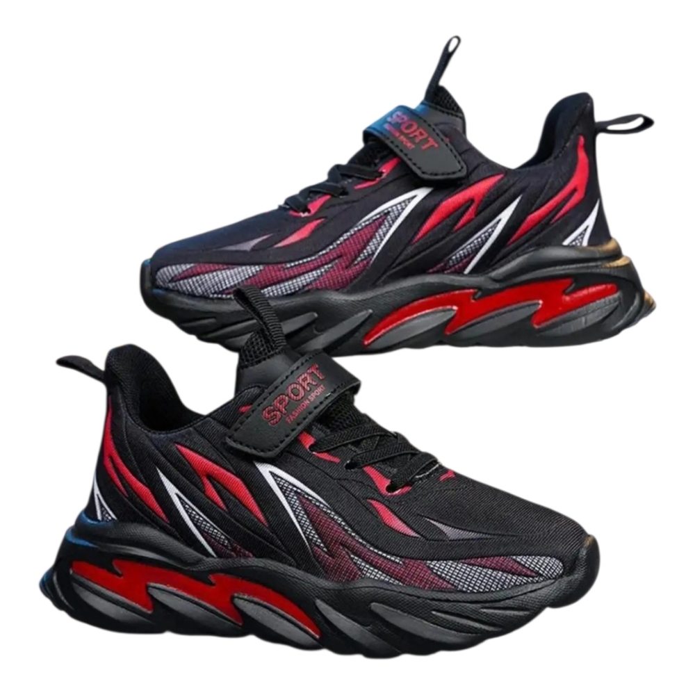 Sporto Kids Sneakers comfortable - Black and Red
